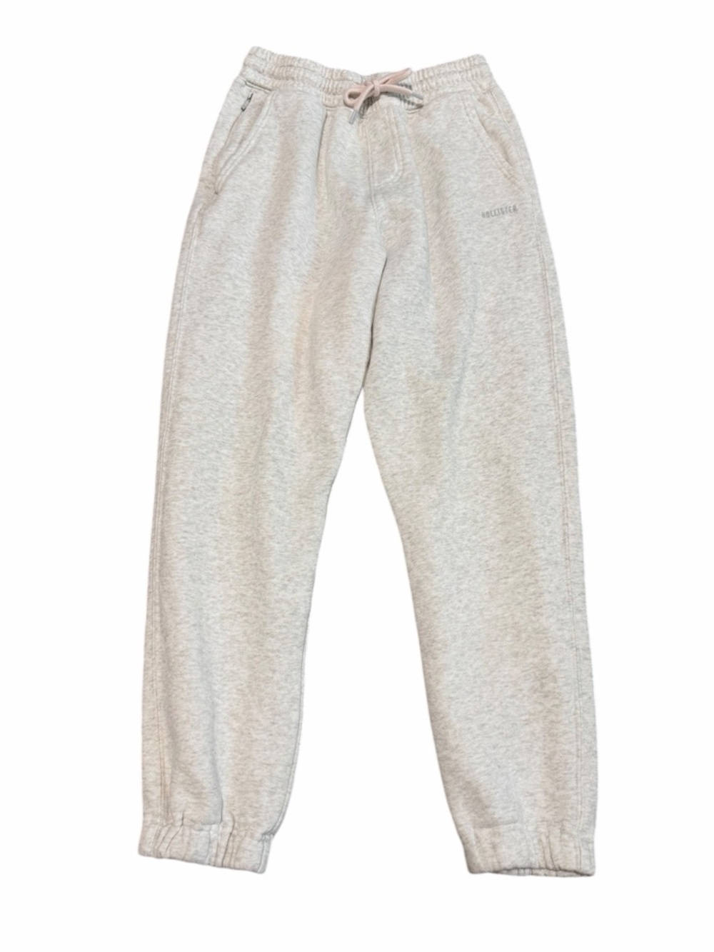 Hollister Women's Relaxed Jogger Fleece Lined Sweatpants | Oatmeal Heather | XS